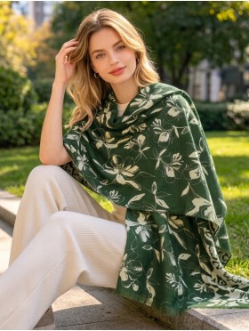 Floral Design Blanket Scarf