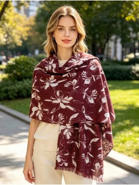 Floral Design Blanket Scarf