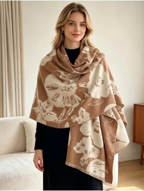 Floral Design Blanket Scarf