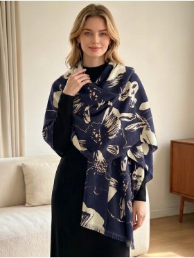Floral Design Blanket Scarf
