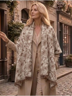Floral Design Blanket Scarf