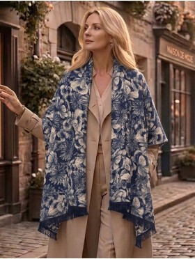 Floral Design Blanket Scarf