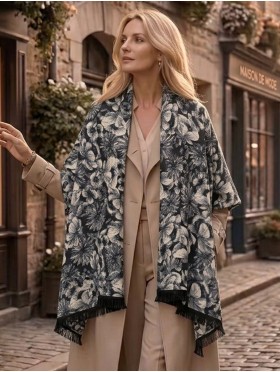 Floral Design Blanket Scarf
