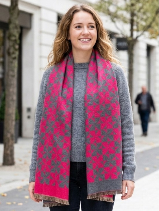 Pin-Wheel Design Blanket Scarf