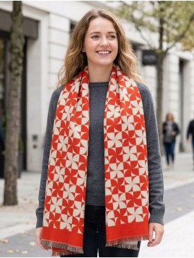 Pin-Wheel Design Blanket Scarf