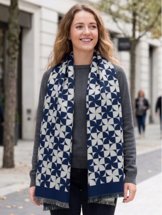 Pin-Wheel Design Blanket Scarf