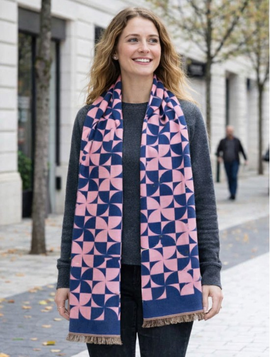 Pin-Wheel Design Blanket Scarf