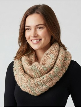 LOOP,TRI-COLOR KNIT