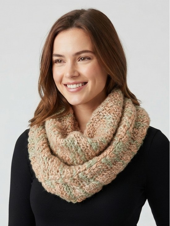 LOOP,TRI-COLOR KNIT
