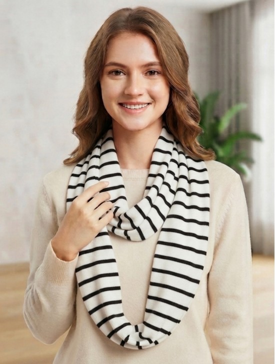 STRIPE JERSEY LONG LOOP