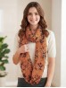 LINEN, LOOP,LARGE TIGER FACE SCARF LINEN, LOOP,LARGE TIGER FACE SCARF