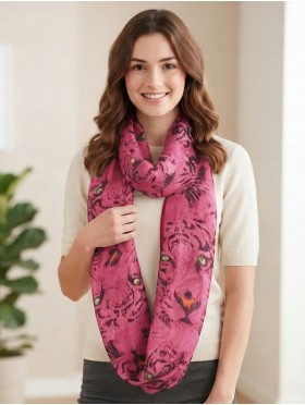 LINEN, FASHION LOOP SCARF SCARF