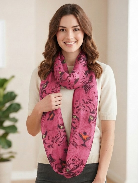 LINEN, FASHION LOOP SCARF SCARF LINEN, FASHION LOOP SCARF SCARF