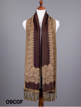 Paisley Print Trim Pashmina