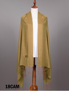 Solid Color Shawl Scarf W/ Tassels