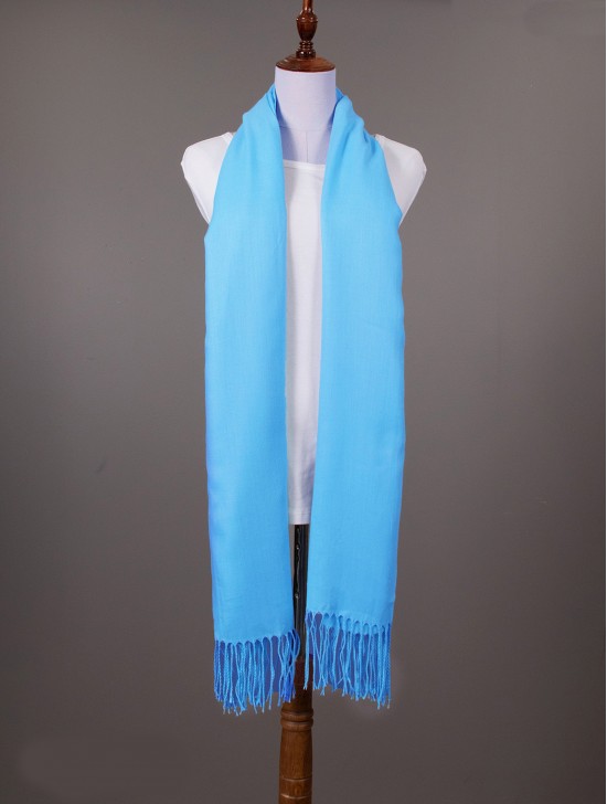 Solid Color Shawl Scarf W/ Tassels