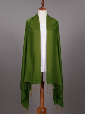 Solid Color Shawl Scarf W/ Tassels