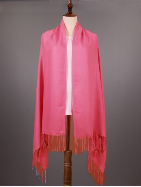 Solid Color Shawl Scarf W/ Tassels