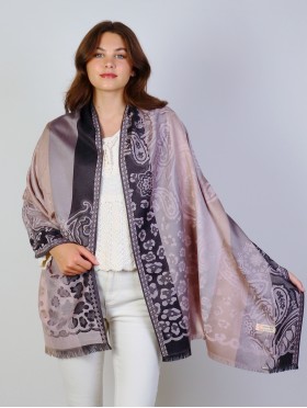 Leopard & Paisley Print Design Shawl Scarf 