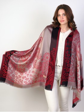 Leopard & Paisley Print Design Shawl Scarf 
