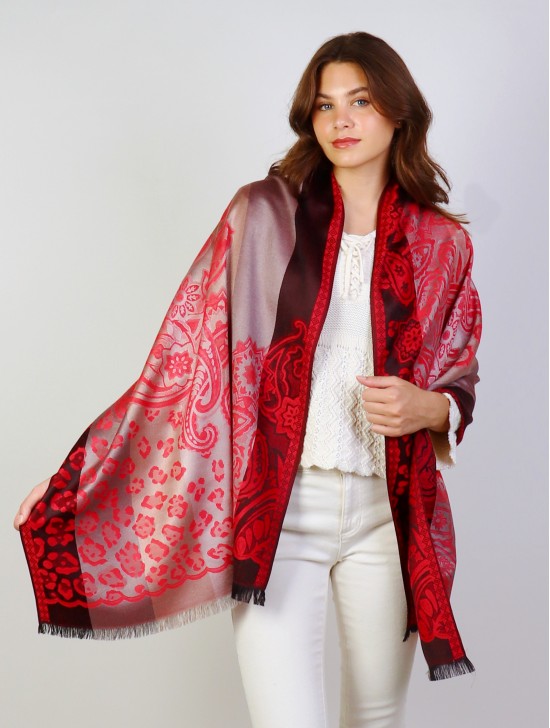 Leopard & Paisley Print Design Pashmina