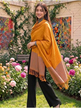 Paisley Print Shawl Scarf W/ Tassels