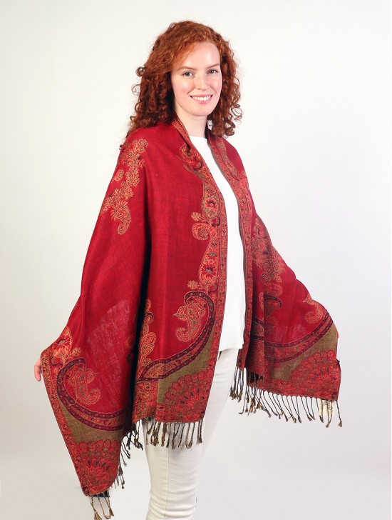 Multi-Tone Paisley Print Pashmina