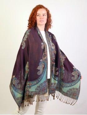 Multi-Tone Paisley Print Pashmina