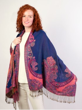 Multi-Tone Paisley Print Pashmina