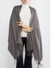 Solid Color Shawl Scarf W/ Tassels