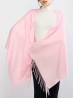 Solid Color Shawl Scarf W/ Tassels