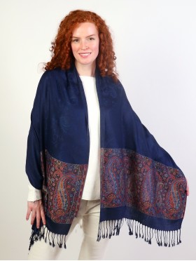 Pashmina W/ Paisley Borders