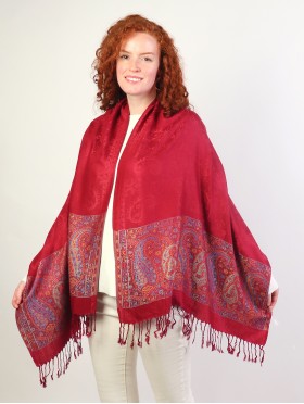 Pashmina W/ Paisley Borders