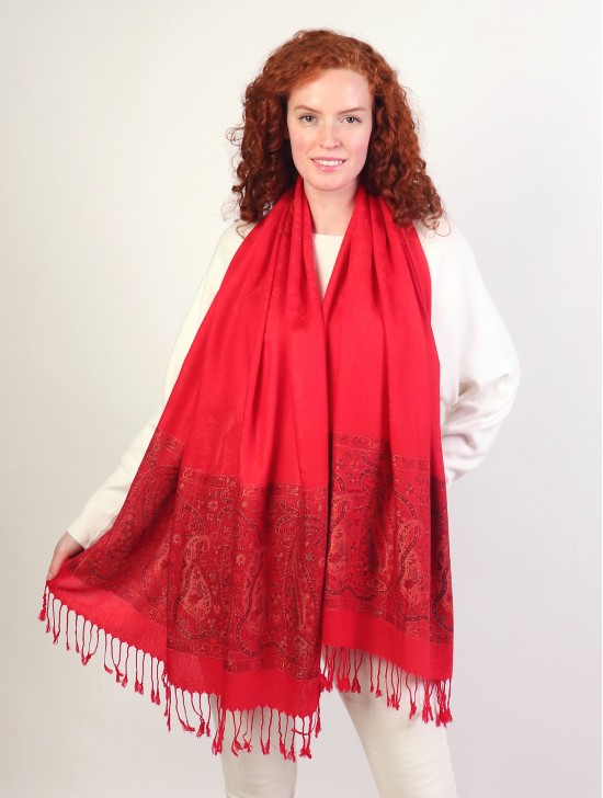 Pashmina W/ Paisley Borders