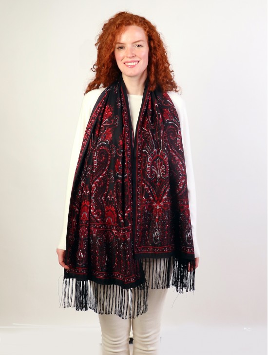 Paisley Print Pashmina W/ Tassels
