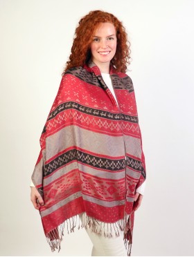  Two Tone Pashmina Scarf W/ Tassels