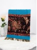 Butterfly Print Pashmina W/ Golden Threads & Tassels