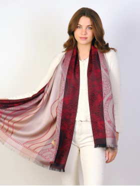 Floral Wavy Design Pashmina
