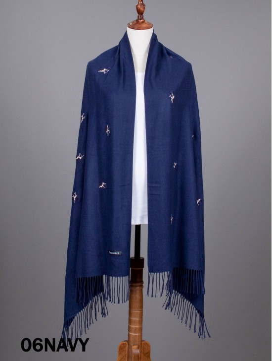 Premium Reindeer Embroidery Scarf