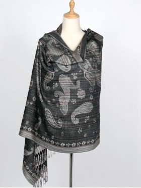 Paisley Print Pashmina W/ Tassels