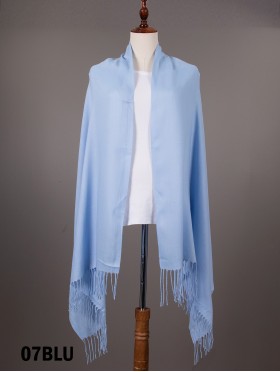 Solid Color Shawl Scarf W/ Tassels