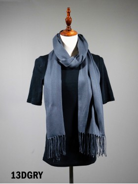 Solid Color Shawl Scarf W/ Tassels
