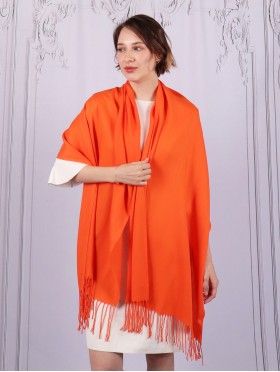 Solid Color Shawl Scarf W/ Tassels