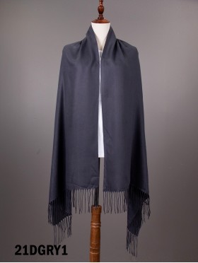 Solid Color Pashmina W/ Tassels