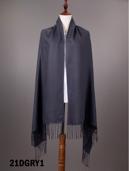 Solid Color Pashmina W/ Tassels
