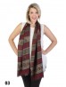 Abstract Printed Two-Tone Scarf W/ Fringe