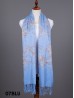 Two-Tone Thread Flower Embroidery Shawl Scarf W/ Tassels & Sequins
