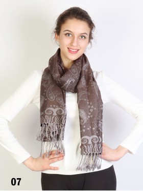 Paisley Print Pashmina W/ Tassels