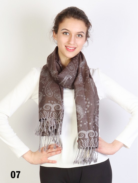 Paisley Print Pashmina W/ Tassels