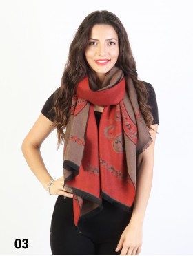 Paisley Print Reversible Pashmina Scarf